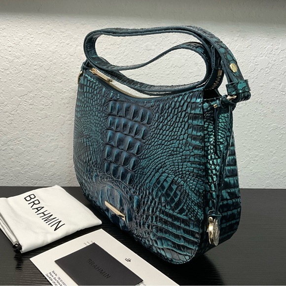 Brahmin BLUE PATINA MELBOURNE W/Front & Back Eye NWT - Picture 4 of 8